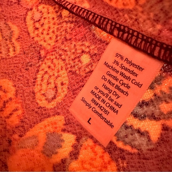 LulaRoe Cassie Pencil Skirt Stretchy High Wide WaistBand Butterflies Large 14-16 - Picture 4 of 14